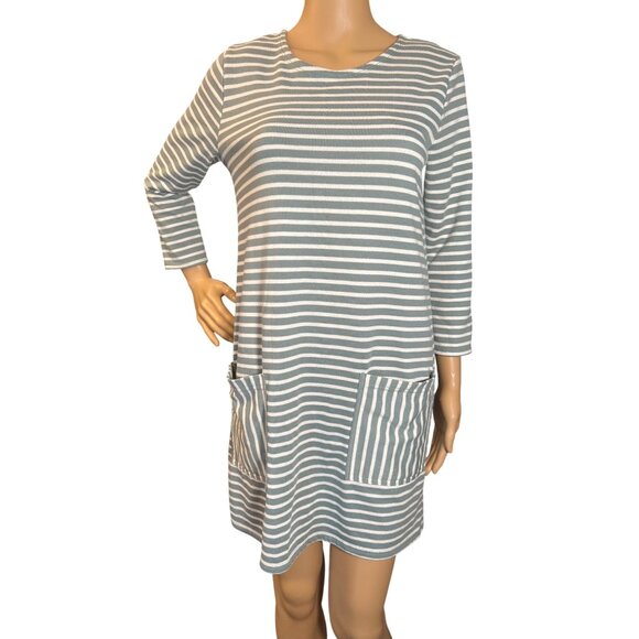 Abercrombie & Fitch Womens Pocket Stripe Shift Dress Size M Nautical Coastal Neo - Picture 1 of 8